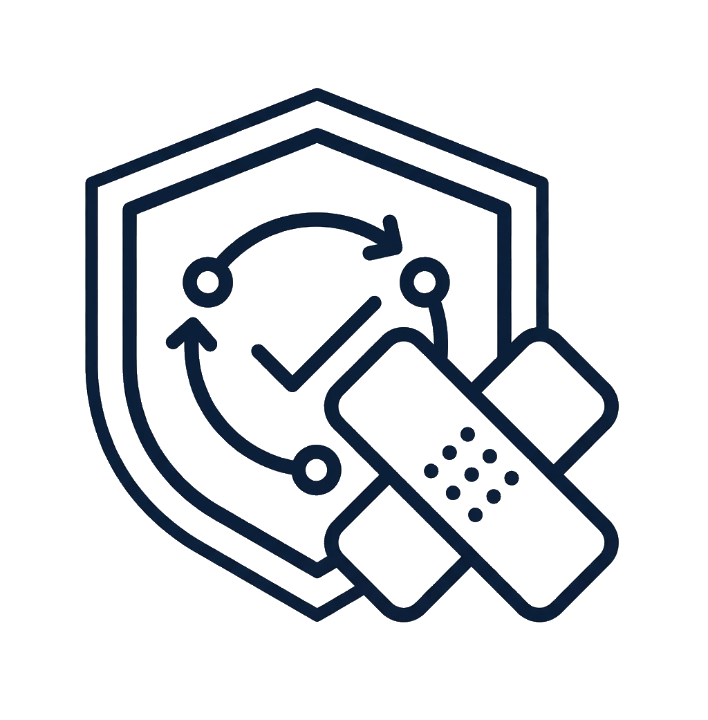 Security patch shield icon